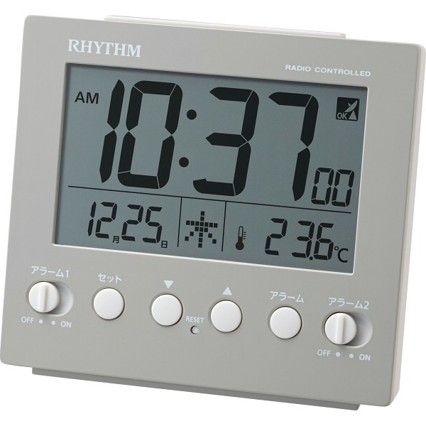 御祝.お返し,引出物,記念品は:リズム　フィットウェーブ　Ｄ２３６ グレー 8RZ236SR08