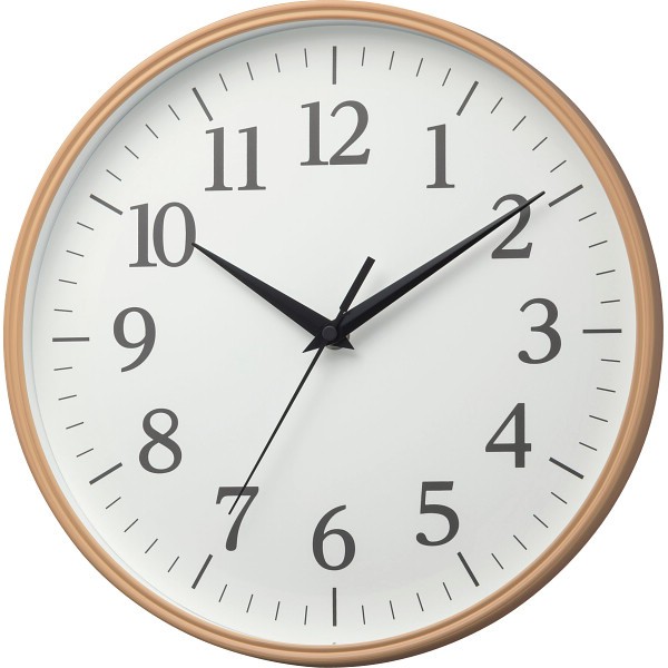 御祝.お返し,引出物,記念品は:リズム　クオーツ掛時計 茶色（白） 8MGA42ND06