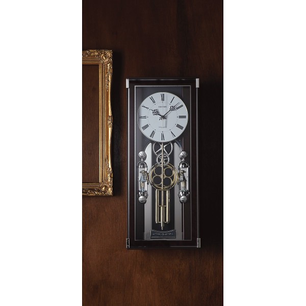 御祝.お返し,引出物,記念品は:リズム　メロディ電波からくり掛時計（３０曲入） 4MN535SR23