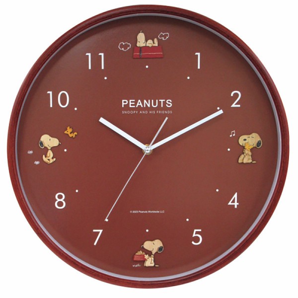 御祝.お返し,引出物,記念品は:ピーナッツ　ウッドパーツクロック壁掛け時計 1000130967