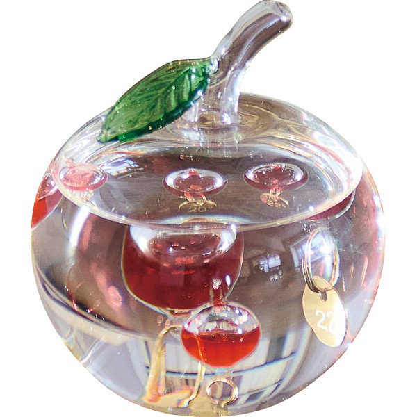 御祝.お返し,引出物,記念品は:ガラスフロート温度計　りんご 333-218