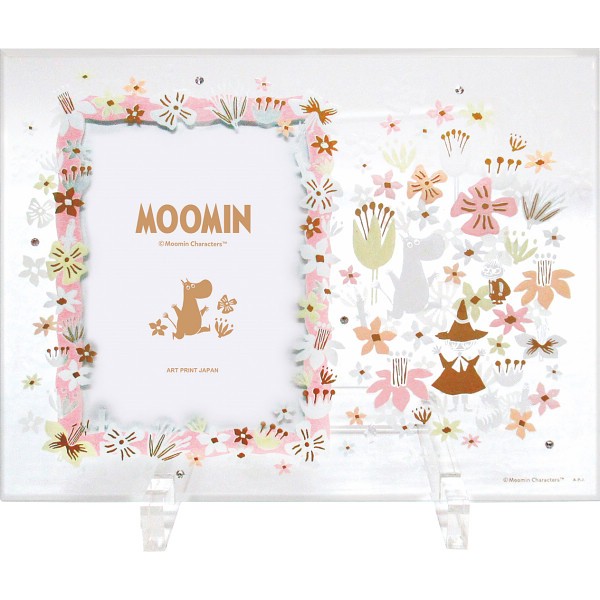 御祝.お返し,引出物,記念品は:ムーミン　グラスフレーム フラワー 1000110442