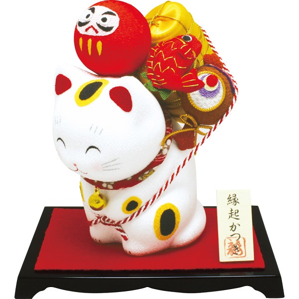 御祝.お返し,引出物,記念品は:リュウコドウ　縁起かつぎ招き猫（縁起尽くし） 040-0551