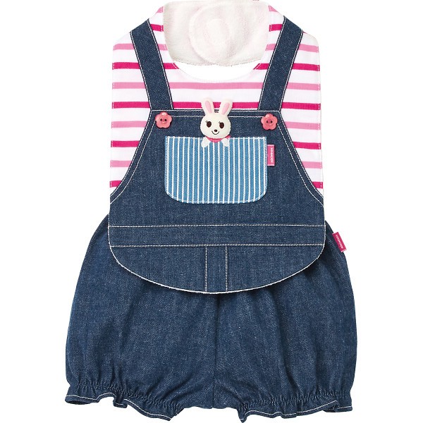 御祝.お返し,引出物,記念品は:ミキハウス　スタイ・ブルマセット ピンク 14-7914-381