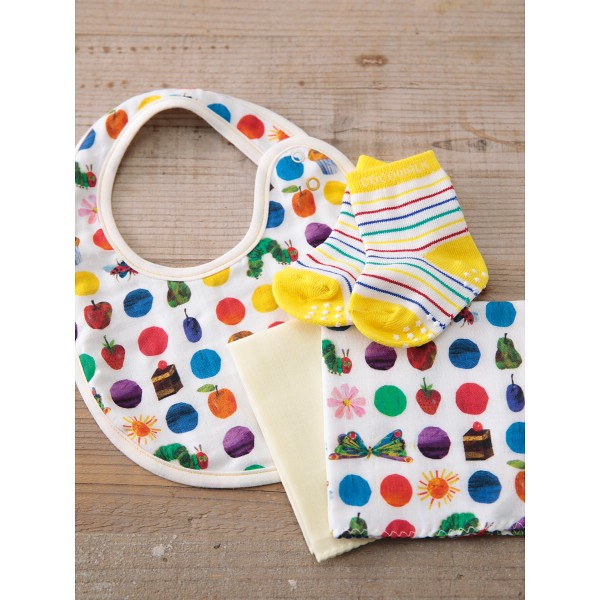 御祝.お返し,引出物,記念品は:ソックスギフトボックス（はらぺこあおむし） ドット Rｰ231005