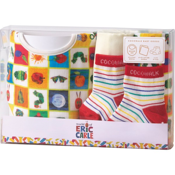 御祝.お返し,引出物,記念品は:ソックスギフトボックス（はらぺこあおむし） キューブ Rｰ231005