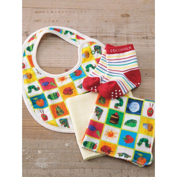 御祝.お返し,引出物,記念品は:ソックスギフトボックス（はらぺこあおむし） キューブ Rｰ231005