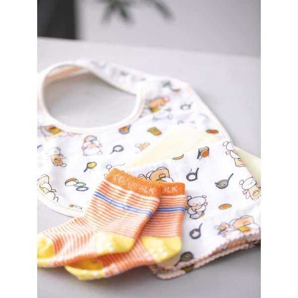 御祝.お返し,引出物,記念品は:ソックスギフトボックスこぐまちゃん オフホワイト R-210715 