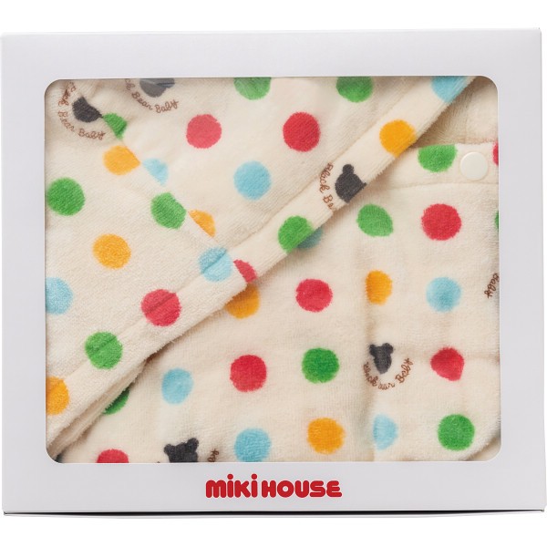 御祝.お返し,引出物,記念品は:ミキハウス　バスポンチョ【ＢＯＸ付き】 40ｰ3812-260