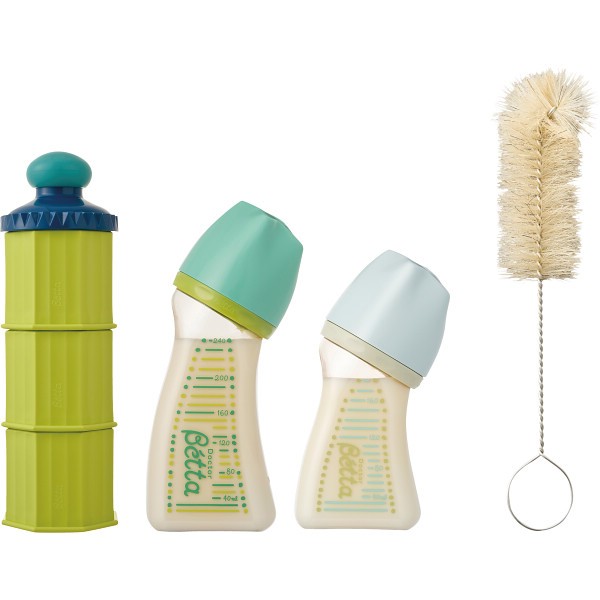 御祝.お返し,引出物,記念品は:ベッタ　出産祝いセット グリーン＋ブルー 4997660252244