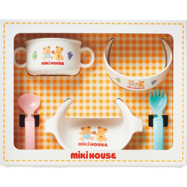 御祝.お返し,引出物,記念品は:ミキハウス　テーブルウェアセット 46-7152-689