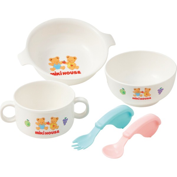 御祝.お返し,引出物,記念品は:ミキハウス　テーブルウェアセット 46-7152-689