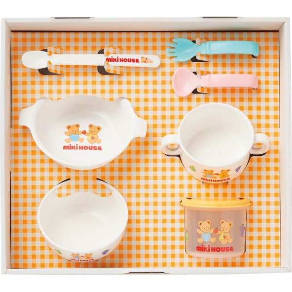 御祝.お返し,引出物,記念品は:ミキハウス　テーブルウェアセット 46-7154-685