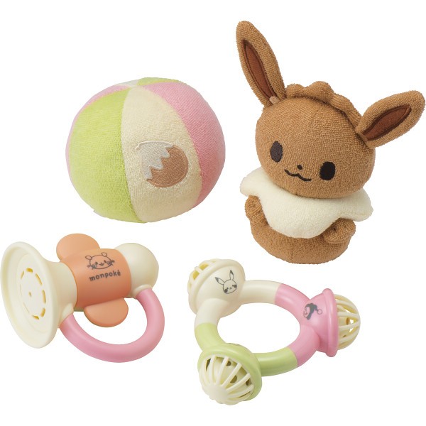 御祝.お返し,引出物,記念品は:モンポケラトルセット イーブイ 6080