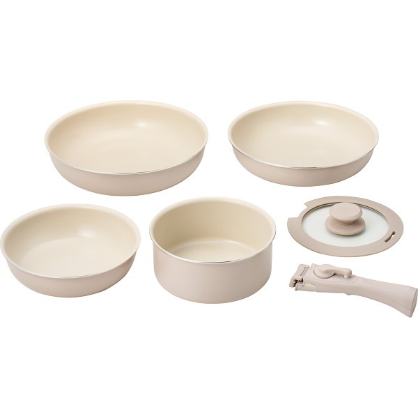 御祝.お返し,引出物,記念品は:マジクック　セラミック加工　ＩＨ対応着脱ハンドルフライパン６点セット KKW-06