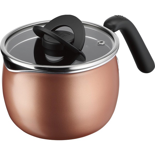 御祝.お返し,引出物,記念品は:ティファール　オプティスペースマルチポット（１４ｃｍ） シナモンブラウン A54787