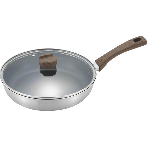 御祝.お返し,引出物,記念品は:ダンチュウ　ＩＨ対応アルミ三層鋼ガラス蓋付フライパン（２６ｃｍ） DA-49