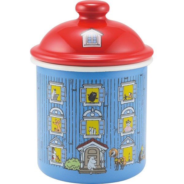 御祝.お返し,引出物,記念品は:富士ホーロー　ムーミンハウス　キャニスター（９ｃｍ） MOH-9CH