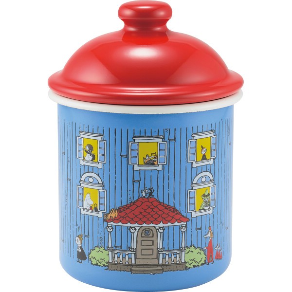 御祝.お返し,引出物,記念品は:富士ホーロー　ムーミンハウス　キャニスター（９ｃｍ） MOH-9CH