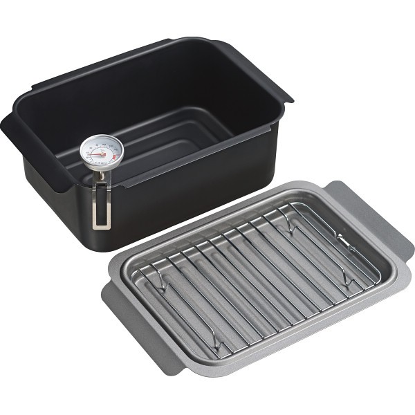 御祝.お返し,引出物,記念品は:ポコフリット　角型揚げ鍋ワイド（温度計・アミ付） RB-2927