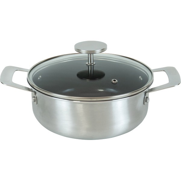 御祝.お返し,引出物,記念品は:グレイス　ＩＨ対応セラミック加工両手鍋（２０ｃｍ） MB-3639