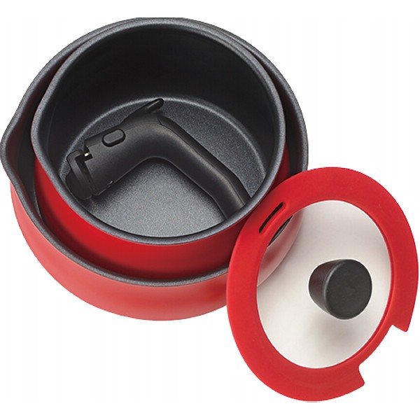 御祝.お返し,引出物,記念品は:トゥーメイ　着脱ＩＨ対応マルチセット（Ｌ） レッド RB-2814