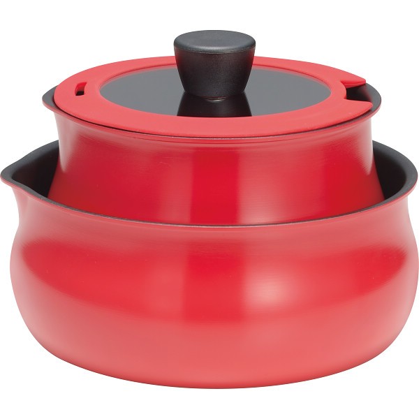 御祝.お返し,引出物,記念品は:トゥーメイ　着脱ＩＨ対応マルチセット（Ｌ） レッド RB-2814