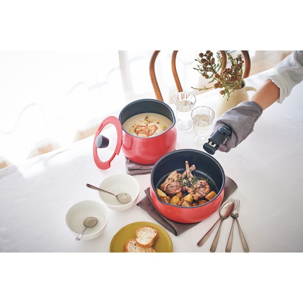 御祝.お返し,引出物,記念品は:トゥーメイ　着脱ＩＨ対応マルチセット（Ｌ） レッド RB-2814