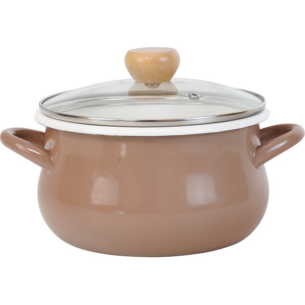 御祝.お返し,引出物,記念品は:ストクック　ＩＨホーローポット（２０ｃｍ） ブラウン RB-3246