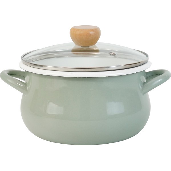 御祝.お返し,引出物,記念品は:ストクック　ＩＨホーローポット（２０ｃｍ） グリーン RB-3248