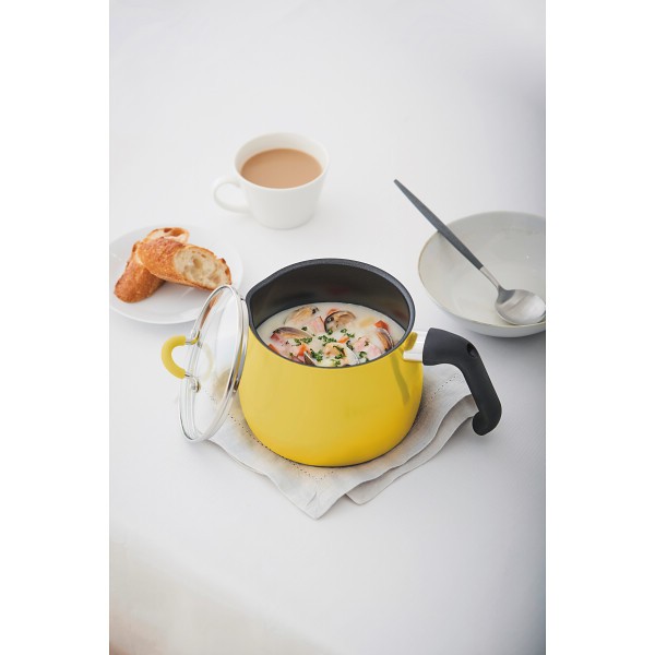 御祝.お返し,引出物,記念品は:トゥーメイ　ＩＨ対応マルチポット（Ｍ） イエロー SRA-9471