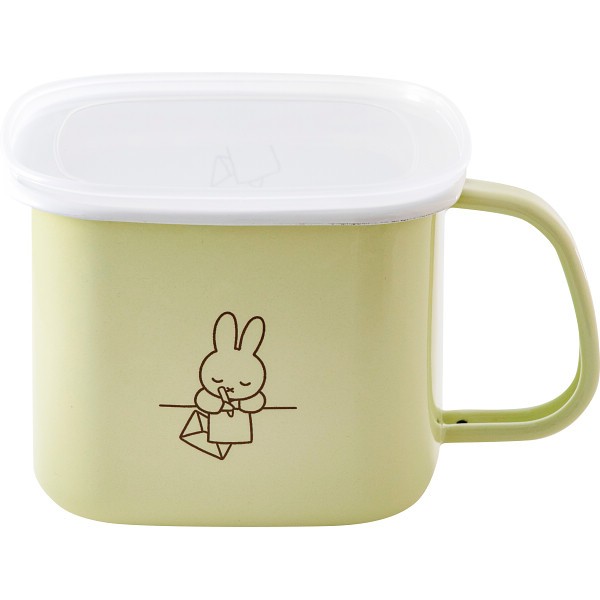 御祝.お返し,引出物,記念品は:富士ホーロー　ミッフィーパステル　角型みそポット ペールグリーン MFP-KP.PG