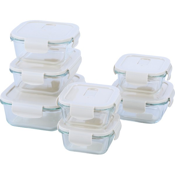 御祝.お返し,引出物,記念品は:マジクック　レンジ対応　耐熱ガラス容器　７点セット 1759863