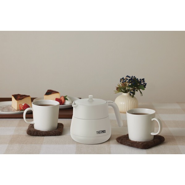 御祝.お返し,引出物,記念品は:サーモス　ティーポット（４５０ｍｌ） ライトグレー TTE-450LGY