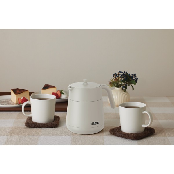御祝.お返し,引出物,記念品は:サーモス　ティーポット（７００ｍｌ） ライトグレー TTE-700LGY
