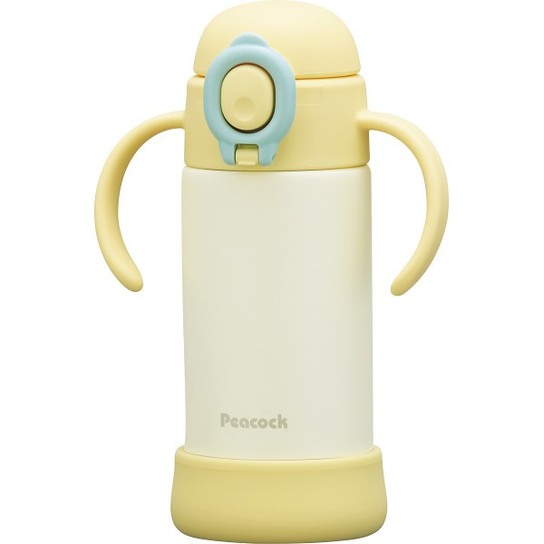 御祝.お返し,引出物,記念品は:ピーコック　ハンドル付きベビーストローマグ イエロー APB-R35Y