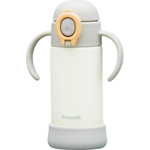 御祝.お返し,引出物,記念品は:ピーコック　ハンドル付きベビーストローマグ グレー APB-R35H