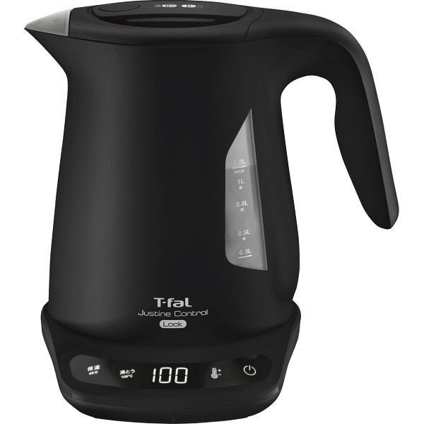 御祝.お返し,引出物,記念品は:ティファール　ジャスティンロックコントロ—ル　１．２ｌ ブラック KO823NJP