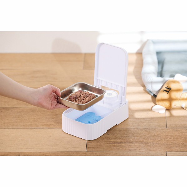 御祝.お返し,引出物,記念品は:エレコム　ダイヤルタイマー式自動給餌器　ウェットフード対応 PET-AF06WH