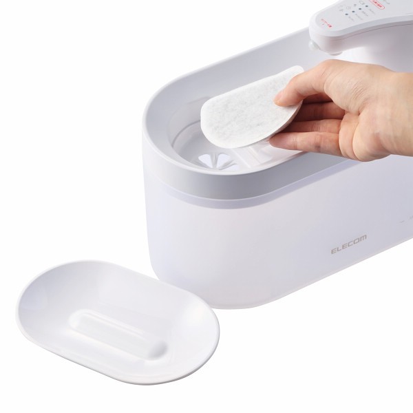 御祝.お返し,引出物,記念品は:エレコム　ペット用バッテリー内蔵コードレス自動給水器　サイレントアクア PET-WD03WH