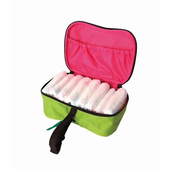 御祝.お返し,引出物,記念品は:ハンナフラ　りんごマルチポーチ（おむつポーチ） アップルグリーン CPOP-25