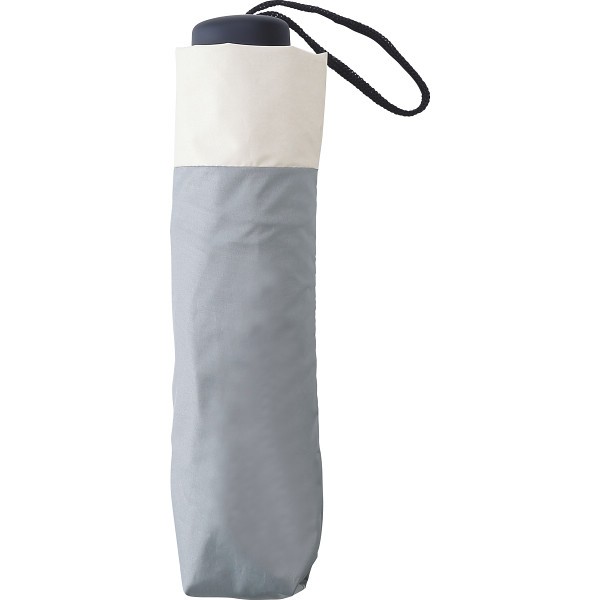 御祝.お返し,引出物,記念品は:ジミージー　晴雨兼用ＵＶ加工　折りたたみ傘（５５ｃｍ） グレー・オフホワイト１ 1759905