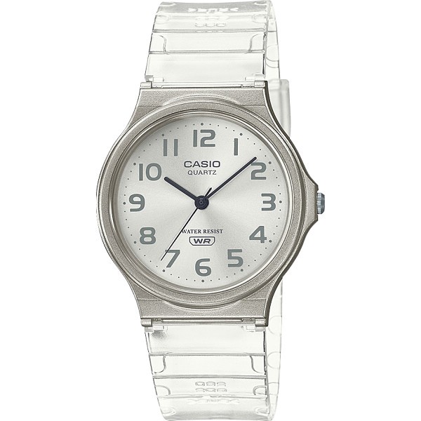 御祝.お返し,引出物,記念品は:カシオ　スケルトンウォッチ ホワイト MQ-24ｰ7BJH