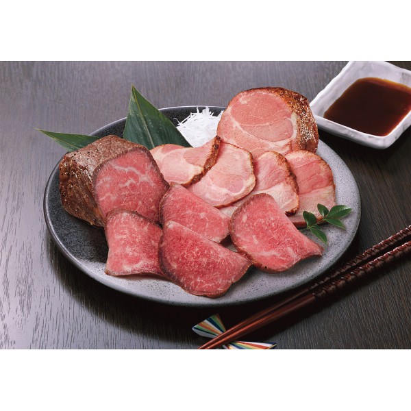 御祝.お返し,引出物,記念品は:「賛否両論」　和のローストビーフ＆ローストポークギフト WR 40(S)
