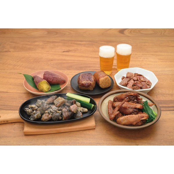 御祝.お返し,引出物,記念品は:宮崎名物　鶏炭火焼＆肉巻きおにぎり満腹ギフト 1780725