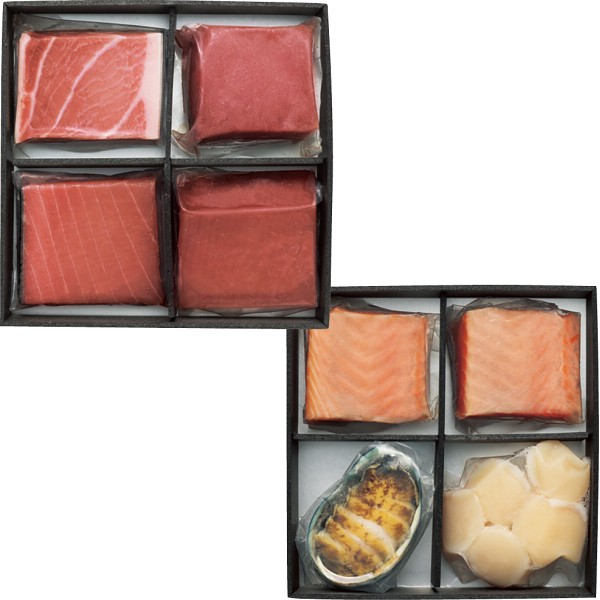 御祝.お返し,引出物,記念品は:雫監修　天然マグロのお刺身セット　二段重 1744243