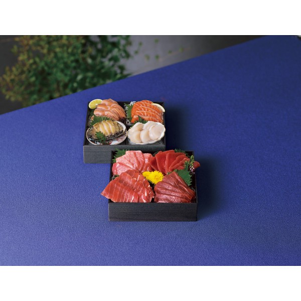 御祝.お返し,引出物,記念品は:雫監修　天然マグロのお刺身セット　二段重 1744243