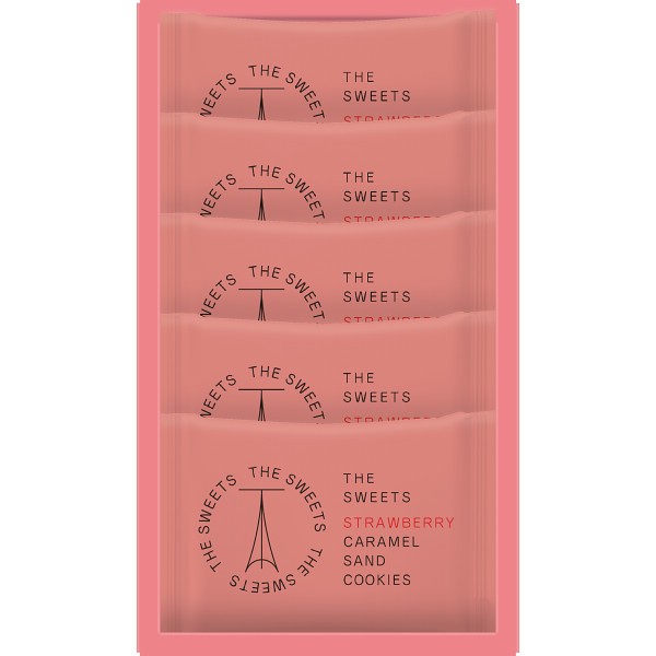 御祝.お返し,引出物,記念品は:ザ・スウィーツ　苺キャラメルサンドクッキー（５個） SSB5