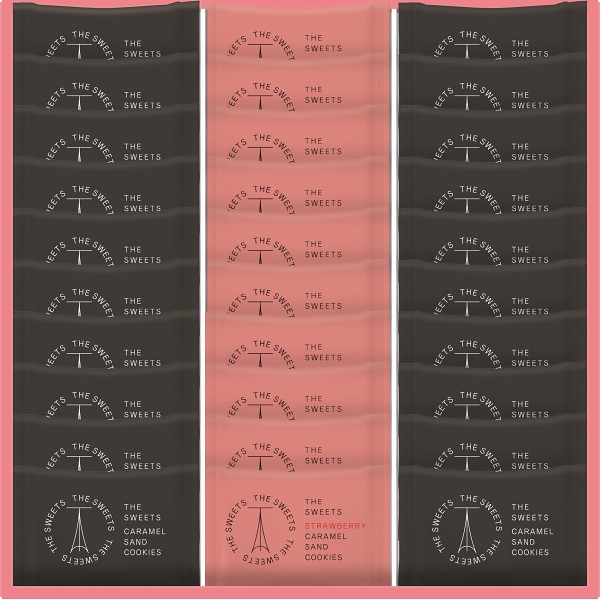 御祝.お返し,引出物,記念品は:ザ・スウィーツ　キャラメルサンドクッキー（オリジナル＆苺）（３０個） SCSSB30