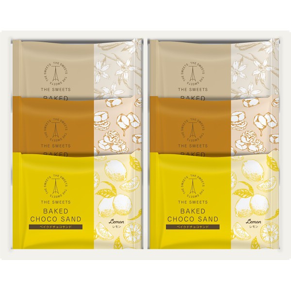 御祝.お返し,引出物,記念品は:シャディ１００周年　リト＠葉っぱ切り絵×ザ・スウィーツ　ベイクドチョコサンド（６個） TSBCS12